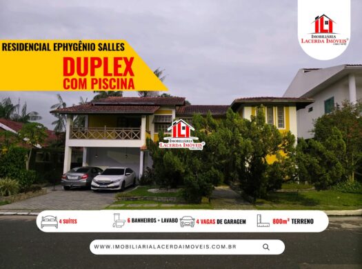 Casa Duplex com 4 suítes, venda no Residencial Ephygênio Salles, Aleixo – Manaus