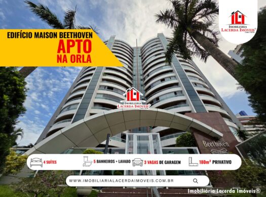 Apartamento com 4 suítes, mobiliado a venda no Edifício Maison Beethoven, Ponta Negra – Manaus