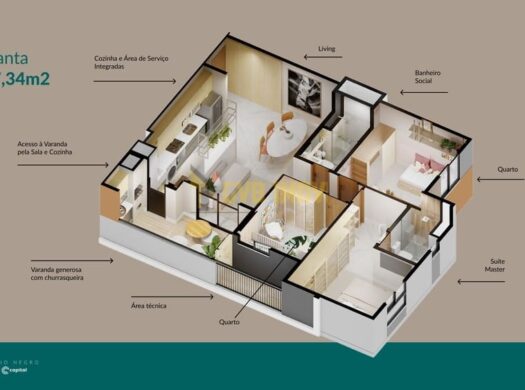 Horizonte Rio Negro Apartamento Terreo com 2 quartos VENDA Ponta Negra Manaus.