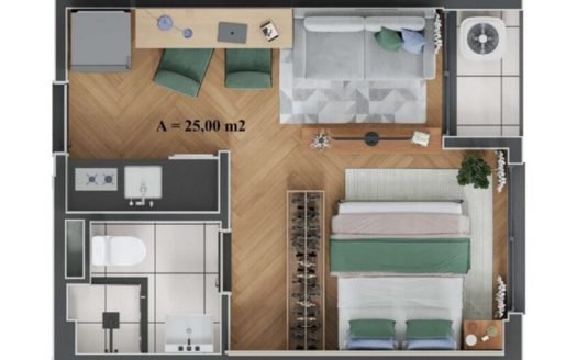 Studio Maceió Apartamento com 1qto a venda, Adrianópolis, Manaus AM