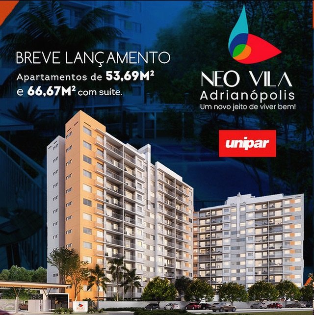 Neo Vila Adrianópolis Apartamentos 3 Quartos Breve Lançamento da Unipar ...