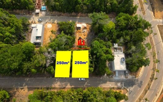 Vivenda das marinas 2 Lotes medindo cada um 250m² ou compre os dois lado a lado 20×25= 500m² a venda no bairro Ponta Negra, Manaus
