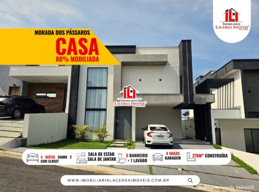 Morada dos Pássaros | Casa Duplex mobiliada com 4 suítes, LOCAÇÃO, Ponta Negra, Manaus AM