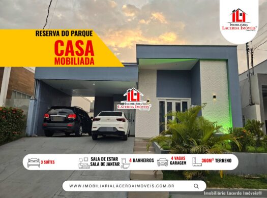 Reserva do Parque | Casa térrea com 3 suítes Locação, Ponta Negra, Manaus