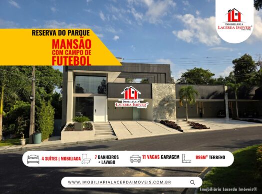 Reserva do Parque | Casa Duplex com 4 suítes mobiliada, VENDA, Ponta Negra, Manaus