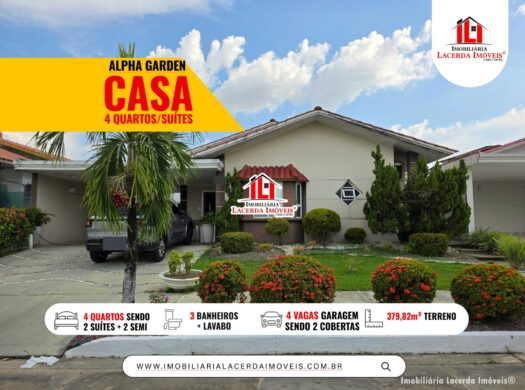 Alpha Garden The Condominium | Casa térrea semimobiliada com 4 quartos para LOCAÇÃO, Flores Manaus AM