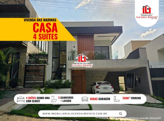 Vivenda das Marinas | Casa Duplex com 4 suítes, Piscina VENDA Ponta Negra Manaus AM